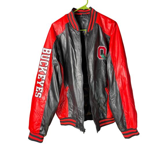 Steve and Barry’s outfitters Ohio State faux leather jacket men’s XL - Picture 1 of 7